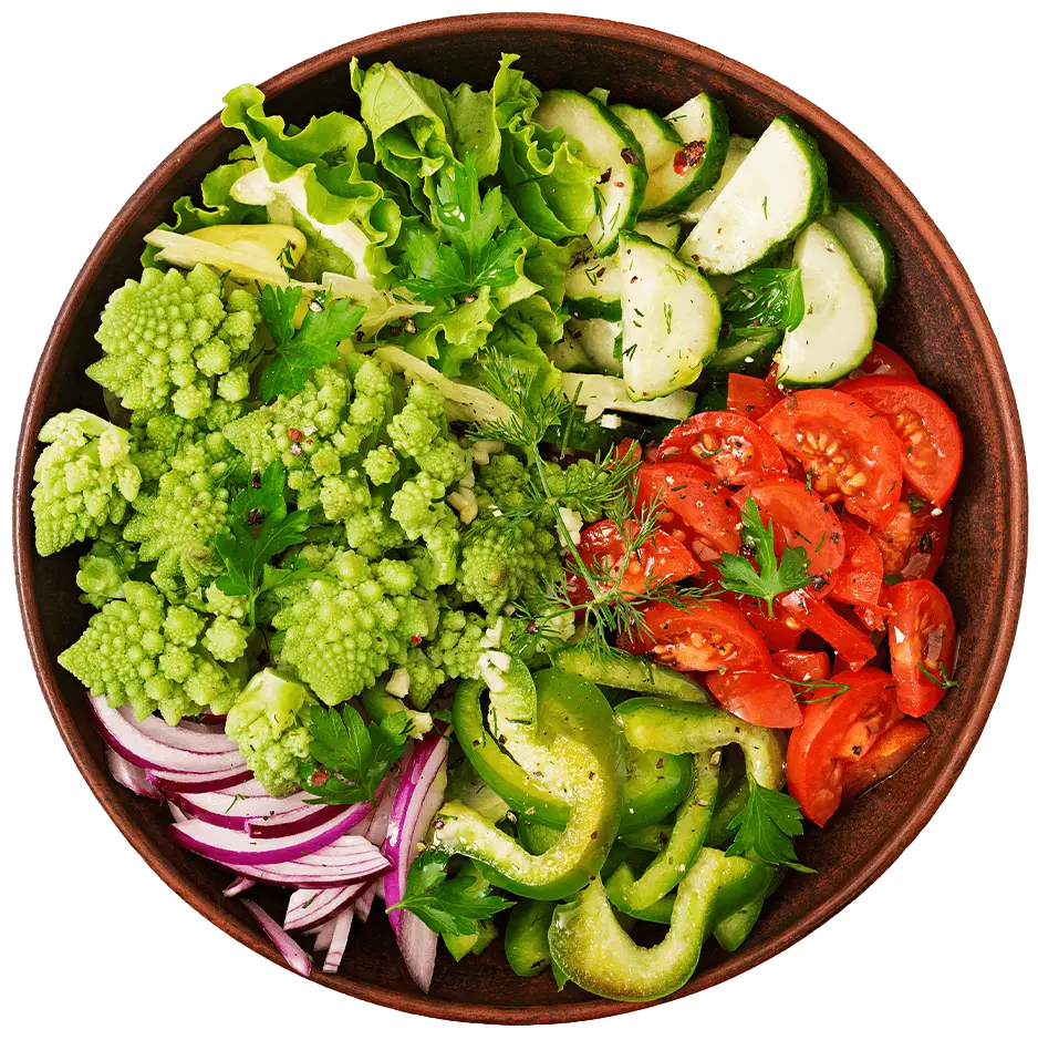 vegan salad fresh vegetables
